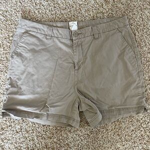 Magellan 4 inch Chino Stretch Khaki Women's Everyday Mid-Rise Shorts Size 16